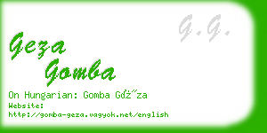geza gomba business card
